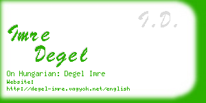 imre degel business card